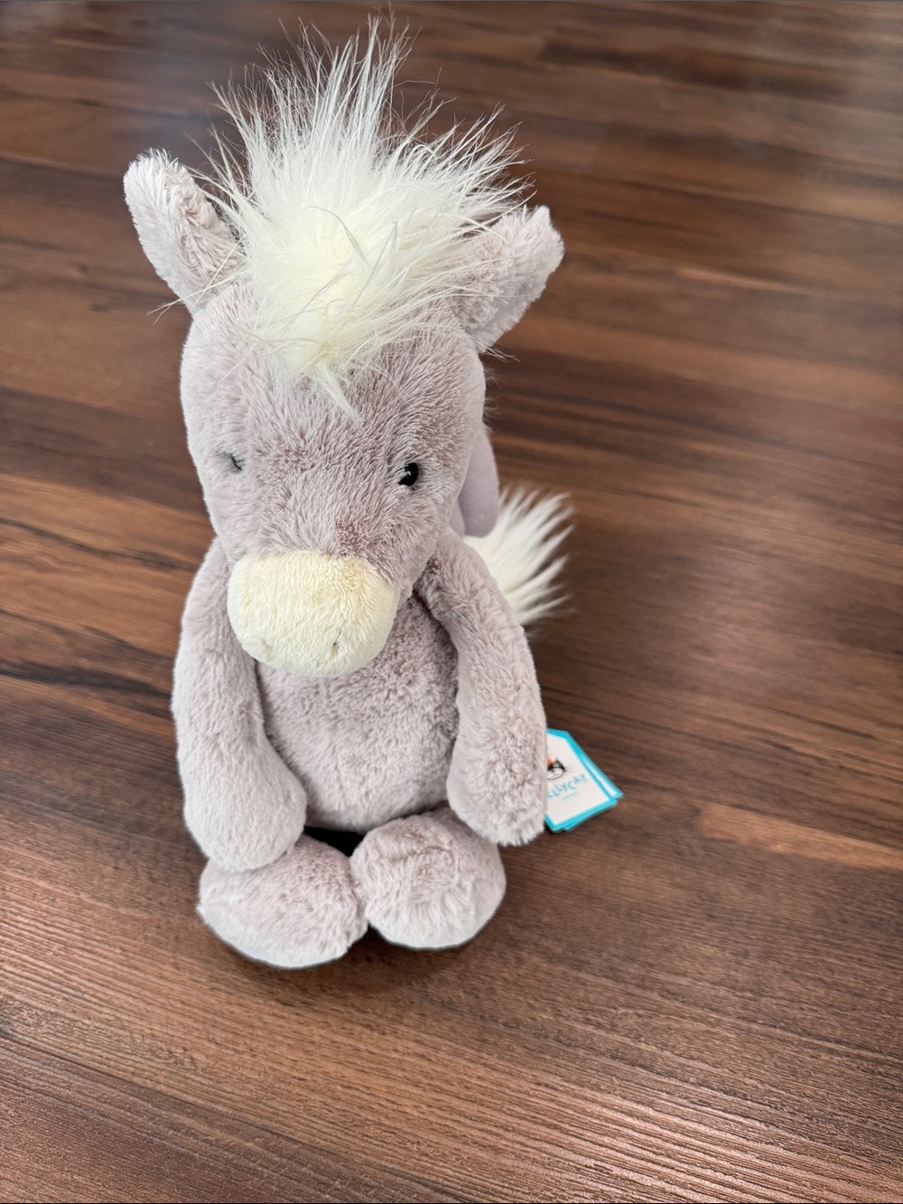 Retired Jellycat Bashful Pegasus Medium Gray/Purple